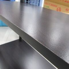 3段 オープンシェルフ ダークブラウン系 高さ76.5cm 幅60cm 収納棚 収納ラック 苫小牧西店の画像