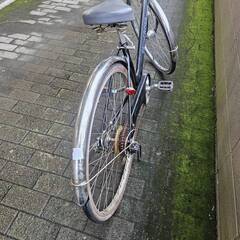 リサイクルショップどりーむ荒田店　No549　自転車　シティサイクル　27インチ　ブラック　エコチャリNo22461Uの画像