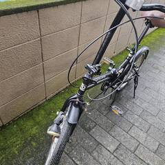 リサイクルショップどりーむ荒田店　No550　折りたたみ自転車　シティサイクル　20インチ　ブラック　エコチャリNo22425Uの画像