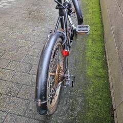 リサイクルショップどりーむ荒田店　No550　折りたたみ自転車　シティサイクル　20インチ　ブラック　エコチャリNo22425Uの画像
