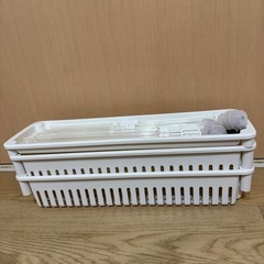 ✅キッチンワゴン ラック キャスター付き ホワイト キッチン収納 カゴの画像