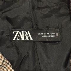 ZARA チェック柄ジャケットの画像