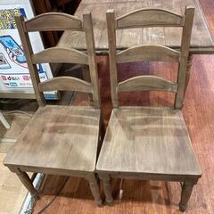 【愛品館 市原店】シャビー調伸長式ダイニング５点セットの画像