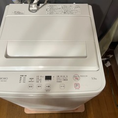 美品　山田電気　RORO YWM-T55LW 2023年製造　縦型全自動洗濯機　の画像