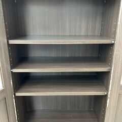 ★リユースのサカイ高崎店★TJ13118  食器棚 ダークブラウン H90×D29×W59.5 クリーニング済みの画像
