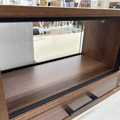 ★リユースのサカイ高崎店★TJ13119  食器棚 ブラウン H29×D22×W80 クリーニング済みの画像