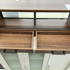 ★リユースのサカイ高崎店★TJ13119  食器棚 ブラウン H29×D22×W80 クリーニング済みの画像