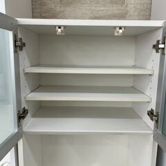 ★リユースのサカイ高崎店★TJ13122  食器棚 白 H180×D50.5×W59 クリーニング済みの画像