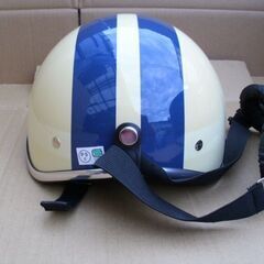美品！ダックテール（アイボリー/紺ライン）　中古ヘルメット◆彦根市～の画像