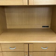 ★リユースのサカイ高崎店★TJ13124 綾乃製作所 食器棚 ライトブラウン H195×D43.5×W80 クリーニング済みの画像