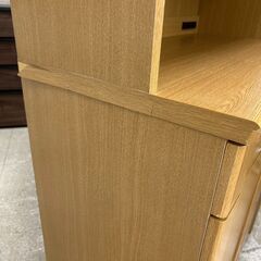 ★リユースのサカイ高崎店★TJ13124 綾乃製作所 食器棚 ライトブラウン H195×D43.5×W80 クリーニング済みの画像