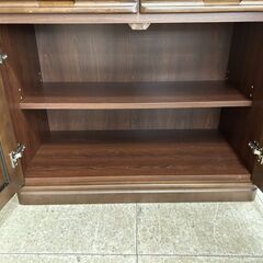★リユースのサカイ高崎店★TJ13125  食器棚 ダークブラウン H196×D44×W87.5 クリーニング済みの画像