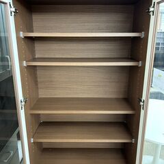★リユースのサカイ高崎店★TJ13126  食器棚 ブラウン H180.5×D39.5×W80 クリーニング済みの画像