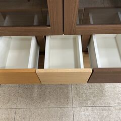 ★リユースのサカイ高崎店★TJ13126  食器棚 ブラウン H180.5×D39.5×W80 クリーニング済みの画像