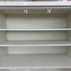 ★リユースのサカイ高崎店★TJ13127 NITORI 食器棚 白 H200.5×D50.5×W80 クリーニング済みの画像
