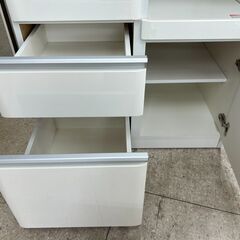 ★リユースのサカイ高崎店★TJ13127 NITORI 食器棚 白 H200.5×D50.5×W80 クリーニング済みの画像