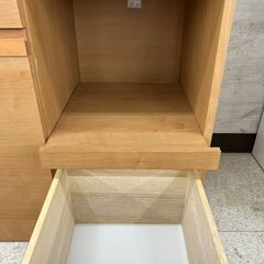 ★リユースのサカイ高崎店★TJ13128  食器棚 ライトブラウン H171×D46.5×W120 クリーニング済みの画像