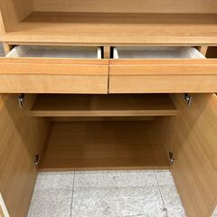 ★リユースのサカイ高崎店★TJ13128  食器棚 ライトブラウン H171×D46.5×W120 クリーニング済みの画像