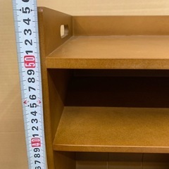 リビング収納ワゴン・多機能収納ワゴン・キャスター付き・縦仕切り取り外し可 ・キャスター付き ・高さ55cm×横幅60cm×奥行き29cmの画像
