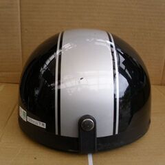 半ヘル（黒/シルバーライン）　中古ヘルメット◆彦根市～の画像