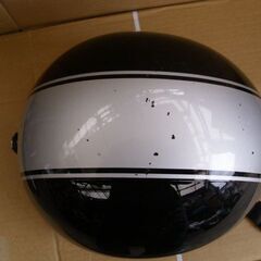 半ヘル（黒/シルバーライン）　中古ヘルメット◆彦根市～の画像
