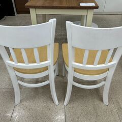 ★リユースのサカイ高崎店★TJ13133 関家具 2人掛けダイニングセット ブラウン H70×D75×W75 クリーニング済みの画像