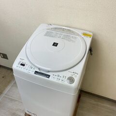 中古家電セット(冷蔵庫 SHARP 152L 2021年製 SJ-D15H-W 洗濯乾燥機 SHARP 8/4.5kg 2021年製 ES-TX8E-W)の画像