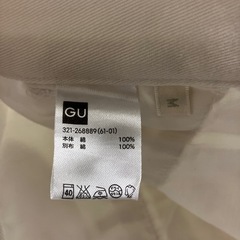 M2510-316 GU パンツ Mサイズ ホワイト 中古美品の画像