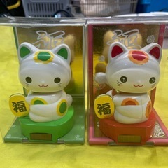 【中古】¥1,000 ソーラー招き猫　2個セット
 【IJ137】の画像