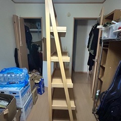 ラダーシェルフ　ナチュラル色　の画像