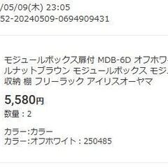 【無料】アイリスオーヤマ モジュールボックス扉付 MDB-6D（2個セット）の画像
