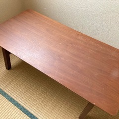 折り畳みローテーブル　棚つきの画像