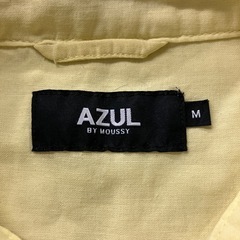 M2510-317 AZUL BY MOUSSY 長袖 シャツ COOLMAX Mサイズ レモンイエロー 使用感有りの画像