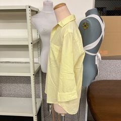 M2510-317 AZUL BY MOUSSY 長袖 シャツ COOLMAX Mサイズ レモンイエロー 使用感有りの画像