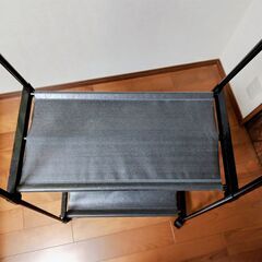 ハンガーラック　ブラック　模様替え　断捨離　アルミ　プラスチック　軽量の画像
