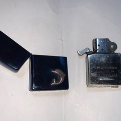 zippo 🇺🇸ドルフィン シルバーメタル ブルー の画像