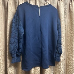 ネイビー　ブラウス　新品　フリーサイズの画像