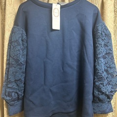 ネイビー　ブラウス　新品　フリーサイズの画像