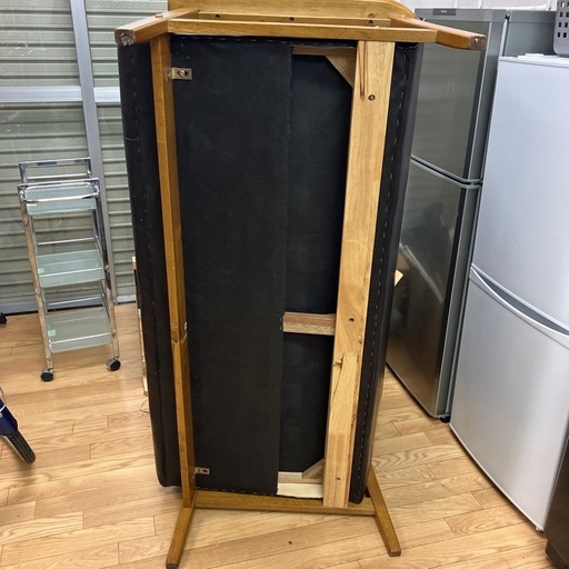【値下げ済み】?2人掛けソファ?美品　おしゃれ　ヴィンテージ　レトロ　レザー　ウッド　レザー調