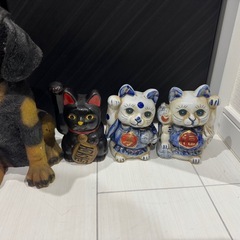 犬　招き猫　置物　まとめ売りの画像