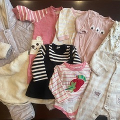 冬物　９点セット　０歳　７０　　ロンパース　コート　ワンピース の画像