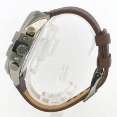 動作品 DIESEL クオーツ式腕時計 DZ-4290 メガチーフ クロノグラフ 3針 デイト 純正レバーベルト 25年10月電池交換 札幌市 清田区 平岡の画像