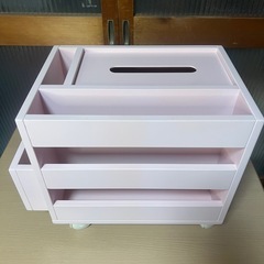 【美品】雑誌、ティッシュ等　小物入れラックの画像