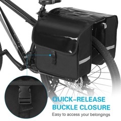 Xtahdge 28L防水自転車リアシートキャリアバッグラットランクバッグバイク通勤バッグパニアの画像