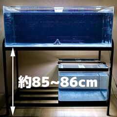 【再値下げ】アクリル水槽120cm&台&LED&ハイブローc-8000の画像