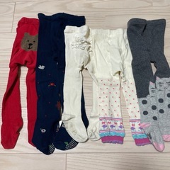 ベビータイツ4本、レギンス1本セットの画像