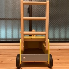 (交渉中)木製 ドクターイエロー柄 手押し車の画像