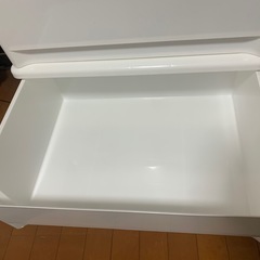木目調3段衣類収納ケースの画像