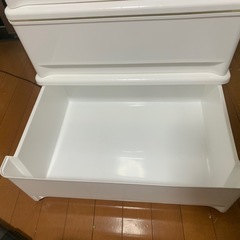 木目調3段衣類収納ケースの画像