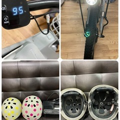 🉐電動自転車🉐ブリヂストンビッケ　bikke 3段変速ギア　電動アシスト　  子供2人乗せ　ママチャリ　24インチタイヤの画像